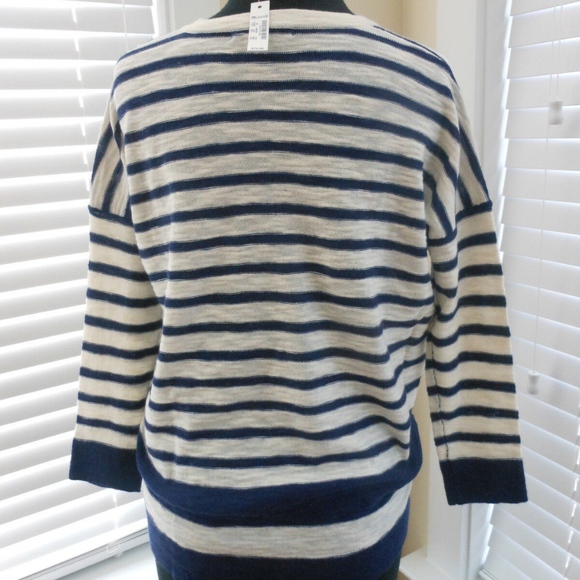 MADEWELL Slub V-Neck Sweater in Stripeblock XS - Picture 7 of 7